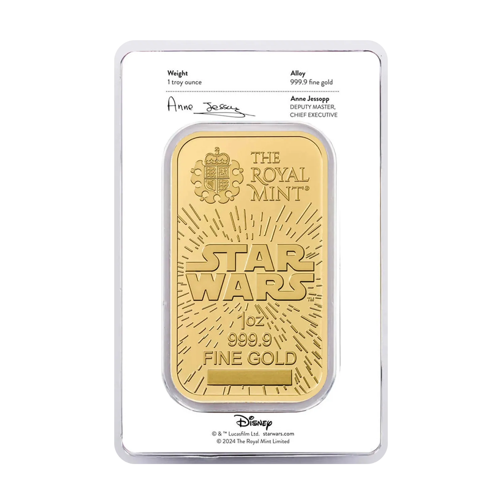 1oz Gold Royal Mint Star Wars Light Side (999.9) 5